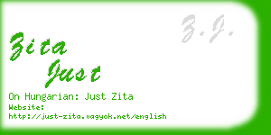 zita just business card